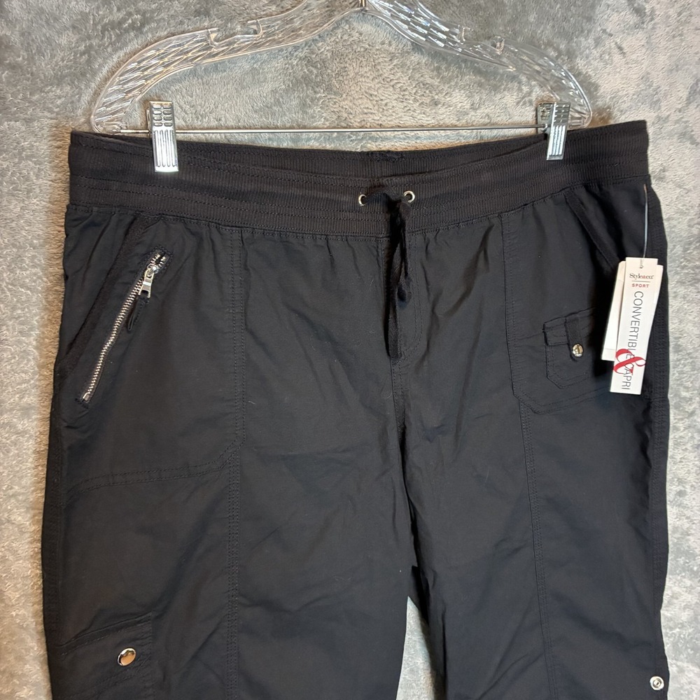 Style & Co Women Convertible Capri 18 Plus Cargo Utility Gorpcore Hiking Stretch